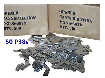P38 P-38 Shelby Can Opener 50 Ea Army Military Usmc Marine Corps Mess Kit Ration