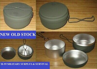 3 Pc.czech Army O.d. Aluminum Mess Kit -  New Old Stock - Never Issued Or Used