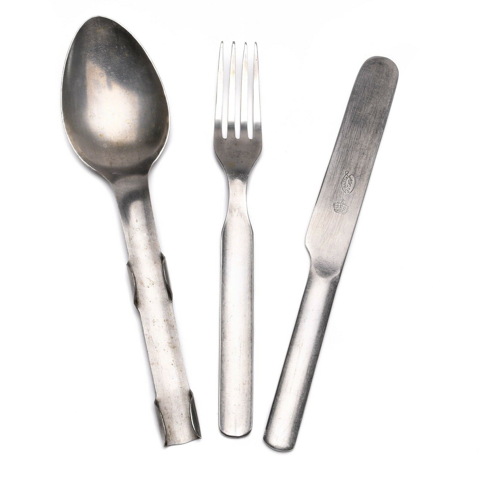 Genuine Swedish Army Cutlery Set Stainless Steel Spoon Fork Knife Kit Flatware