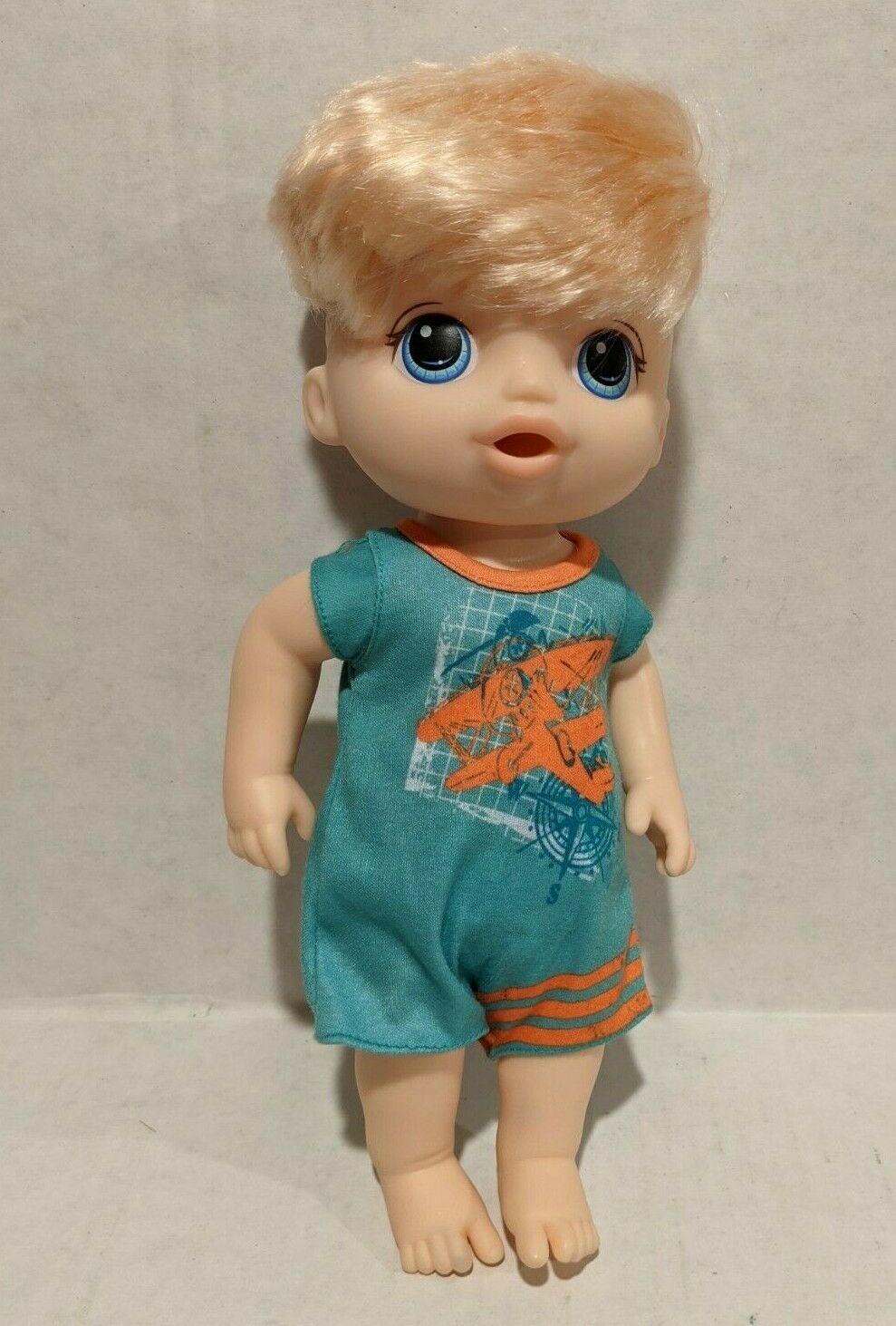 Baby Alive Sweet Spoonfuls Boy Doll - Hasbro Rooted Blonde Hair 12”